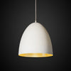 Egg Pendant | White & Brass - Magins Lighting Pendant Usually dispatches within 2-3 days. Please contact us to confirm prior to placing your order. Magins Lighting 