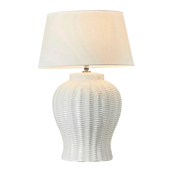 Drawbridge White Ceramic Table Lamp
