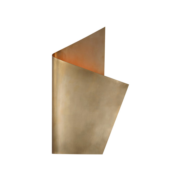 Piel Right Wrapped Sconce | Aged Brass
