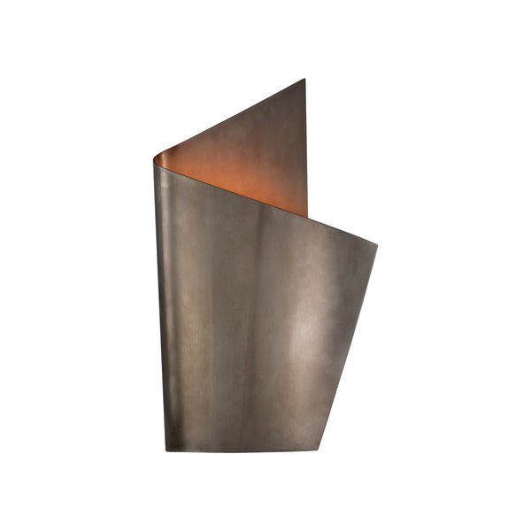 Piel Right Wrapped Sconce | Pewter