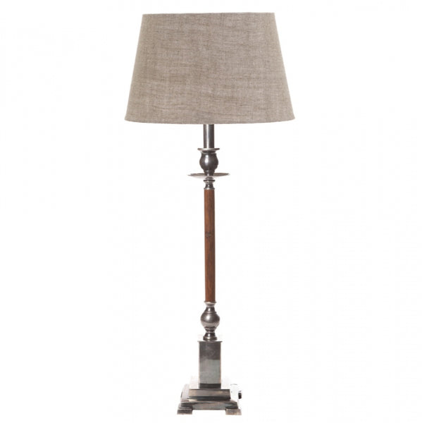 Canterbury Table Lamp Base Slvr/Timber - Magins Lighting Table Lamps Usually dispatches within 2-3 days. Please contact us to confirm prior to placing your order. Magins Lighting 