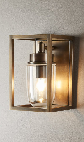 Wellington Wall Lamp Outdoor in Brass - Magins Lighting Interior Wall Lamps Usually dispatches within 2-3 days. Please contact us to confirm prior to placing your order. Magins Lighting 