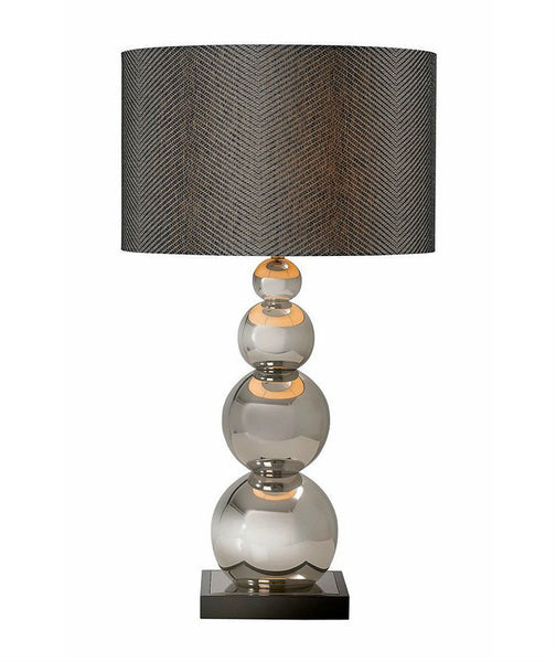 Shiny Nickel Bobble Lamp (inc upgraded shade) - Magins Lighting Table Lamps Lead Time: 5 - 6 Weeks Magins Lighting 