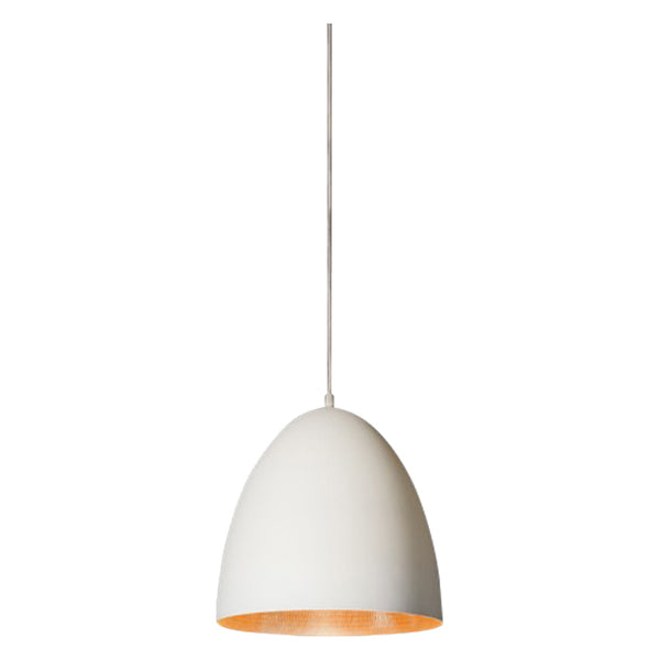 Egg Pendant | White & Copper - Magins Lighting Pendant Usually dispatches within 2-3 days. Please contact us to confirm prior to placing your order. Magins Lighting 