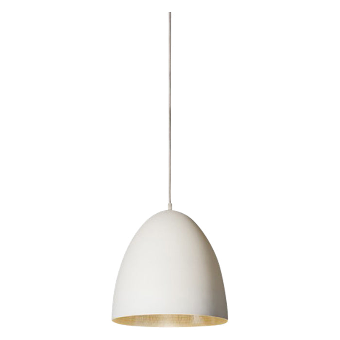 Egg Pendant | White & Silver - Magins Lighting Pendant Usually dispatches within 2-3 days. Please contact us to confirm prior to placing your order. Magins Lighting 