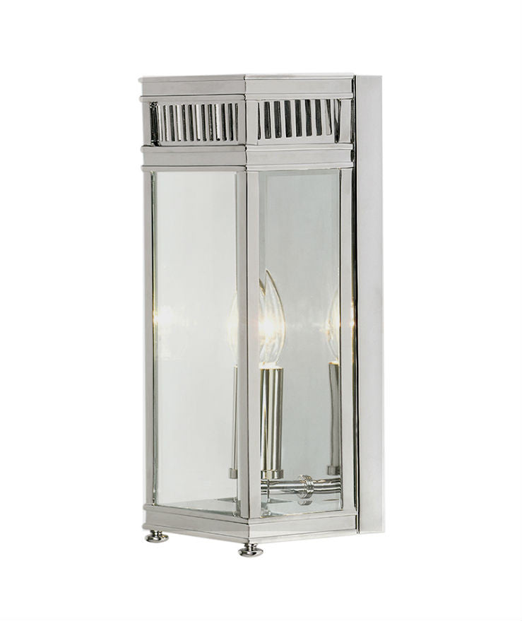 Holborn Wall Lantern | Small | Chrome - Magins Lighting Exterior Wall Lamps Lead Time: 5 - 6 Weeks Magins Lighting 