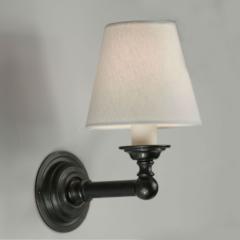Hanover Single Wall Sconce | Off White Linen Shade | North Facing - Magins Lighting Wall Lamp Lead Time:8 - 10 Weeks Magins Lighting 