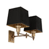 Lexington Double | Aged Brass | Black Shade - Magins Lighting Interior Wall Lamps Lead Time: 8 - 10 Weeks Magins Lighting 