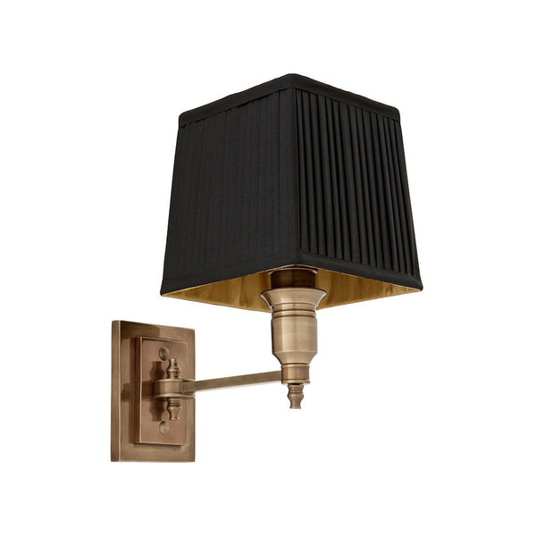 Lexington Single | Aged Brass | Black Shade - Magins Lighting Interior Wall Lamps Lead Time:8 - 10 Weeks Magins Lighting 
