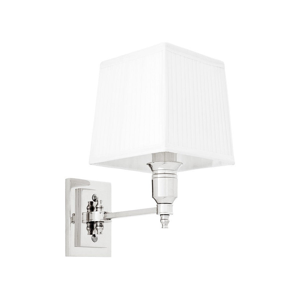 Lexington Single | Polished Nickel | White Shade - Magins Lighting Interior Wall Lamps Lead Time: 8 - 10 Weeks Magins Lighting 