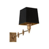 Lexington Swing Arm | Aged Brass | Black Shade - Magins Lighting Interior Wall Lamps Lead Time: 5 - 6 Weeks Magins Lighting 