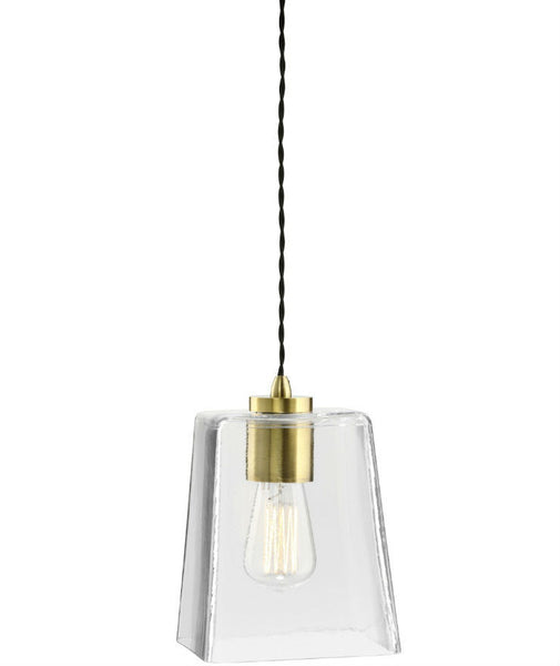 Parlour | Square - Square | Aged Brass - Magins Lighting Glass Pendant Lead Time: 1 - 2 Weeks Magins Lighting 