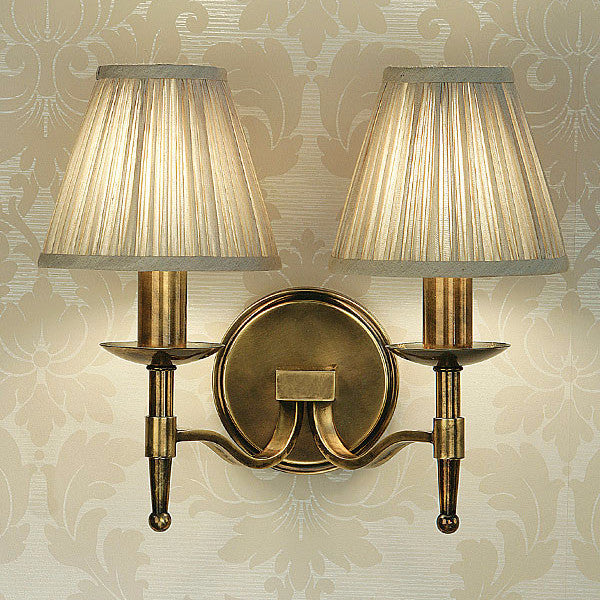 Stanford 2 Light Wall Lamp | Oxodised Brass - Magins Lighting Interior Wall Lamps Lead Time: 1 - 2 Weeks Magins Lighting 