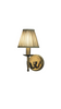 Stanford Single Wall Lamp / Oxodised Brass / Shimmer Grey Shade