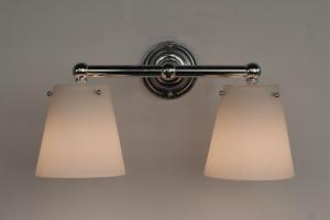 Hanover Double Wall Sconce | Opal Ribbed Glass | Antique Bronze - Magins Lighting Wall Lamp Lead Time:8 - 10 Weeks Magins Lighting 