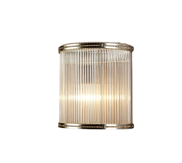 Verre Wall Sconce Curved | Aged Nickel