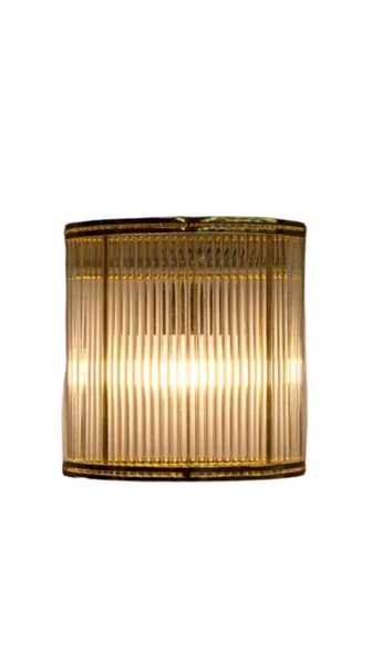 Verre Wall Sconce Curved | Aged Brass