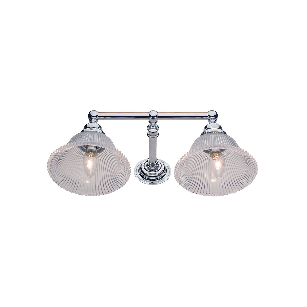 Hampton Wall Sconce | Double | Fluted Glass Shade - Magins Lighting Wall Lead Time: 8 - 10 Weeks Magins Lighting 