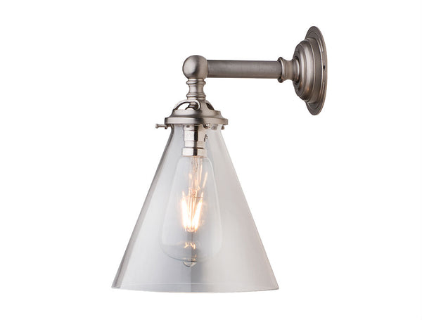 Twickenham Wall Lamp | Antique Nickel | Clear Glass - Magins Lighting Interior Wall Lamps Lead Time: 5 - 6 Weeks Magins Lighting 
