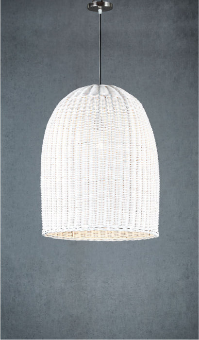 Bowerbird Wicker Pendant - White - Small - Magins Lighting Pendant Usually dispatches within 2-3 days. Please contact us to confirm prior to placing your order. Magins Lighting 