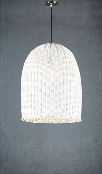 Bowerbird Wicker Pendant - White - Small - Magins Lighting Pendant Usually dispatches within 2-3 days. Please contact us to confirm prior to placing your order. Magins Lighting 