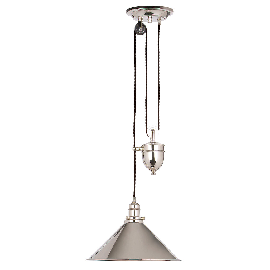 Provence Rise and Fall Pendant | Polished Nickel - Magins Lighting Pendant Lead Time: 5 - 6 Weeks Magins Lighting 